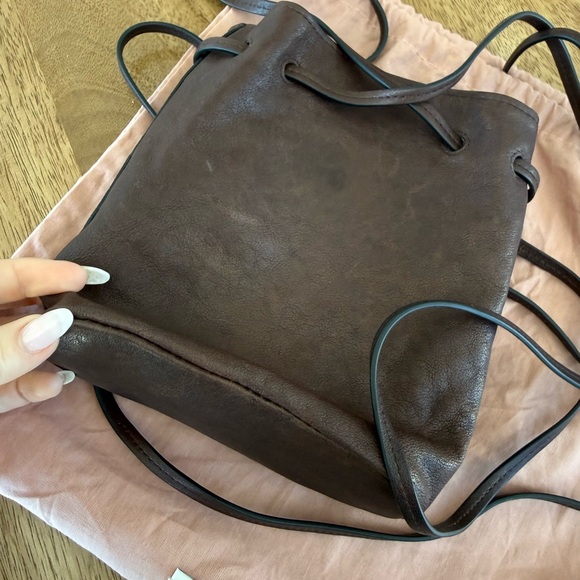 Miu Miu Dark Brown Leather Messenger Bag - Picture 2 of 5